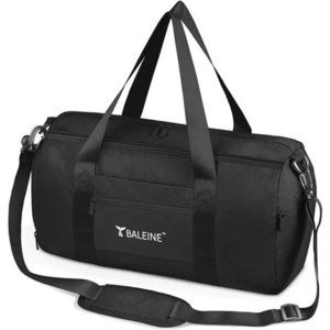 WATERPROOF Dufflebag with Shoe and Wet Clothes Compartments Black